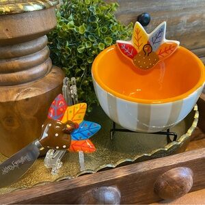 Coton Colors Turkey Bowl and Spreader Set